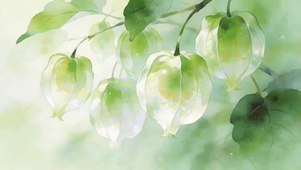 唯美绿色灯笼花