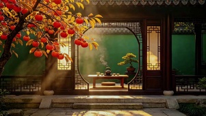 新中式秋意庭院