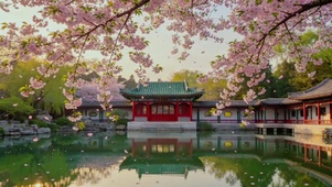 园林暮春花枝