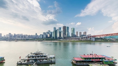 4K 高清 重庆现代都市天际线