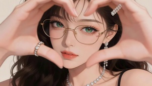 比心女孩