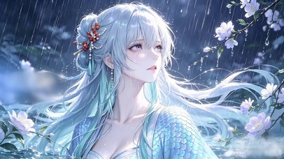 水中鲛人少女