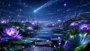 星空荷塘梦境