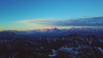 4k晨光大地群山空镜