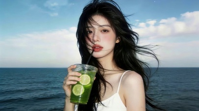 治愈柠檬水女孩