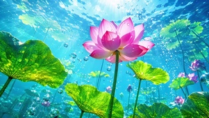 碧水清莲