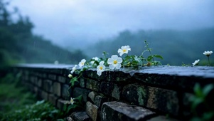 屏幕净化 雨打碎花