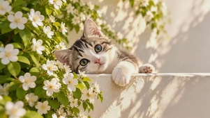 可爱懒散的猫咪