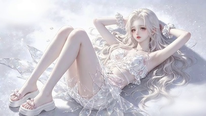 长腿纯白少女
