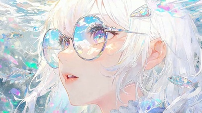 戴眼镜女孩