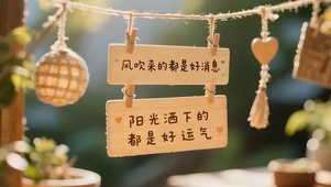 风吹来好消息，阳光洒下好运气！