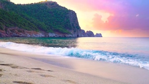 浪漫海边晚霞
