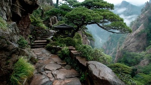 静谧云雾山谷