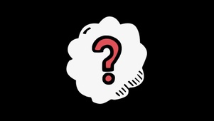 卡通红色问号气泡疑问动画