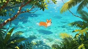 海面的柯基
