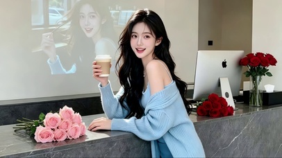 笑容甜美的公司前台美女2