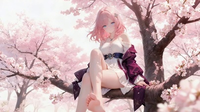 治愈系樱花女孩