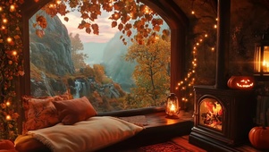 秋日炉火小屋