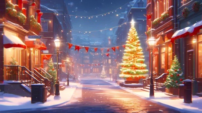 圣诞街道（4K唯美治愈）