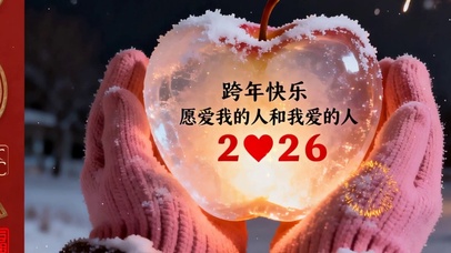 2026跨年快乐带鱼屏双屏