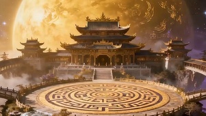 古风山水星球带鱼屏