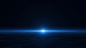 蓝色波浪粒子流动