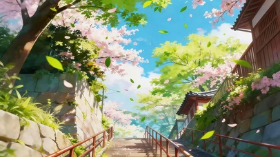 春天的小镇