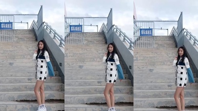 长腿女神的随街起舞