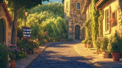 黄昏落日静谧乡村小镇