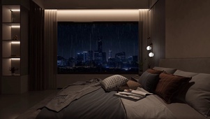雨夜卧室