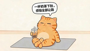 一杯奶茶下肚烦恼全部让路