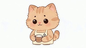 喝咖啡猫咪