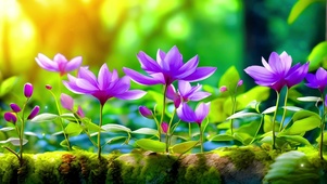 清新护眼微距花草