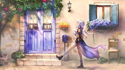 温馨乡间小巷少女