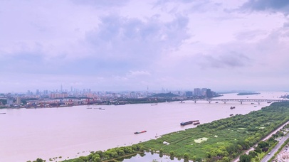 4K 高清 南京市扬子江天际线