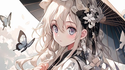 4K 蝴蝶女孩