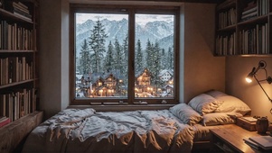 【雨景】北欧小镇的卧室