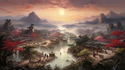 热闹的村庄
