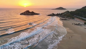日落海滩