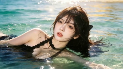 治愈水面女孩