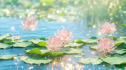 护眼荷花