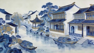 景德镇陶瓷江南水乡