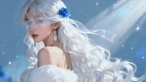 白发蒙眼少女
