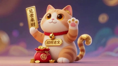 可爱的招财猫咪