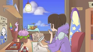 学习中的少女