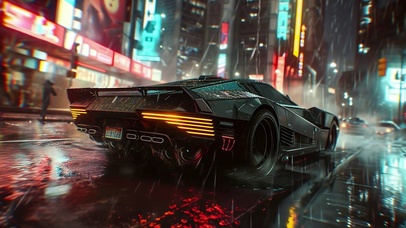 3D都市雨天超级跑车