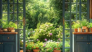 护眼绿景带鱼屏