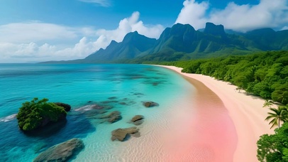 美丽治愈大海沙滩