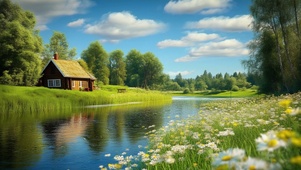 湖水小屋