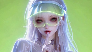 纯欲系霓虹未来感少女